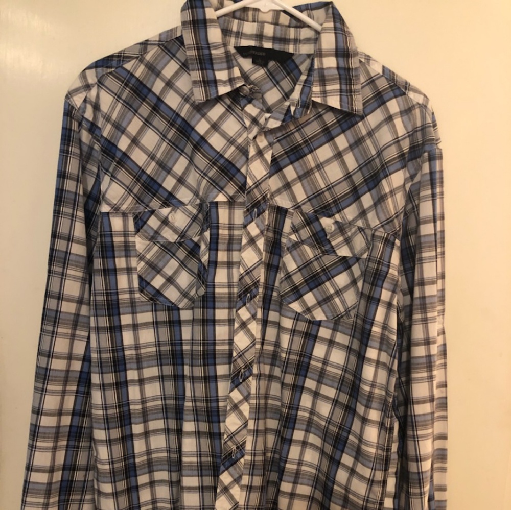Plaid button down shirt